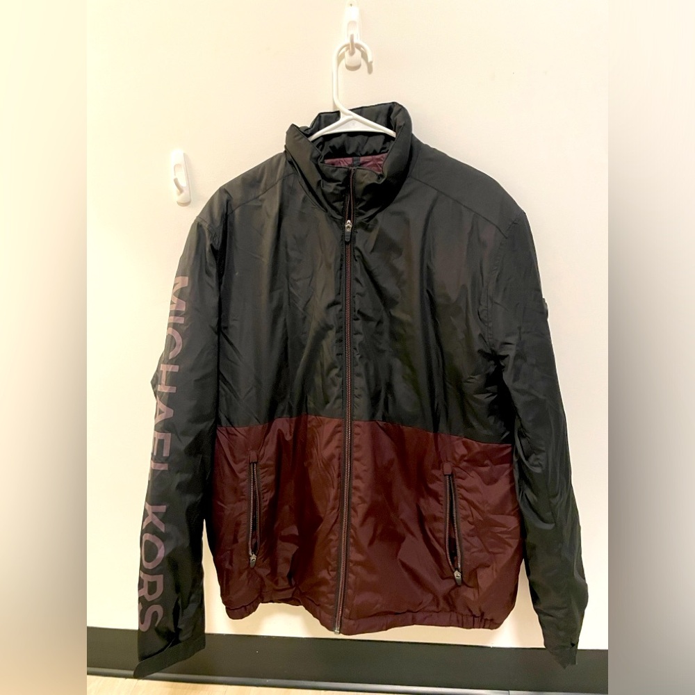 Michael Kors Men’s Jacket Puffer Coat (  | Black & Maroon)